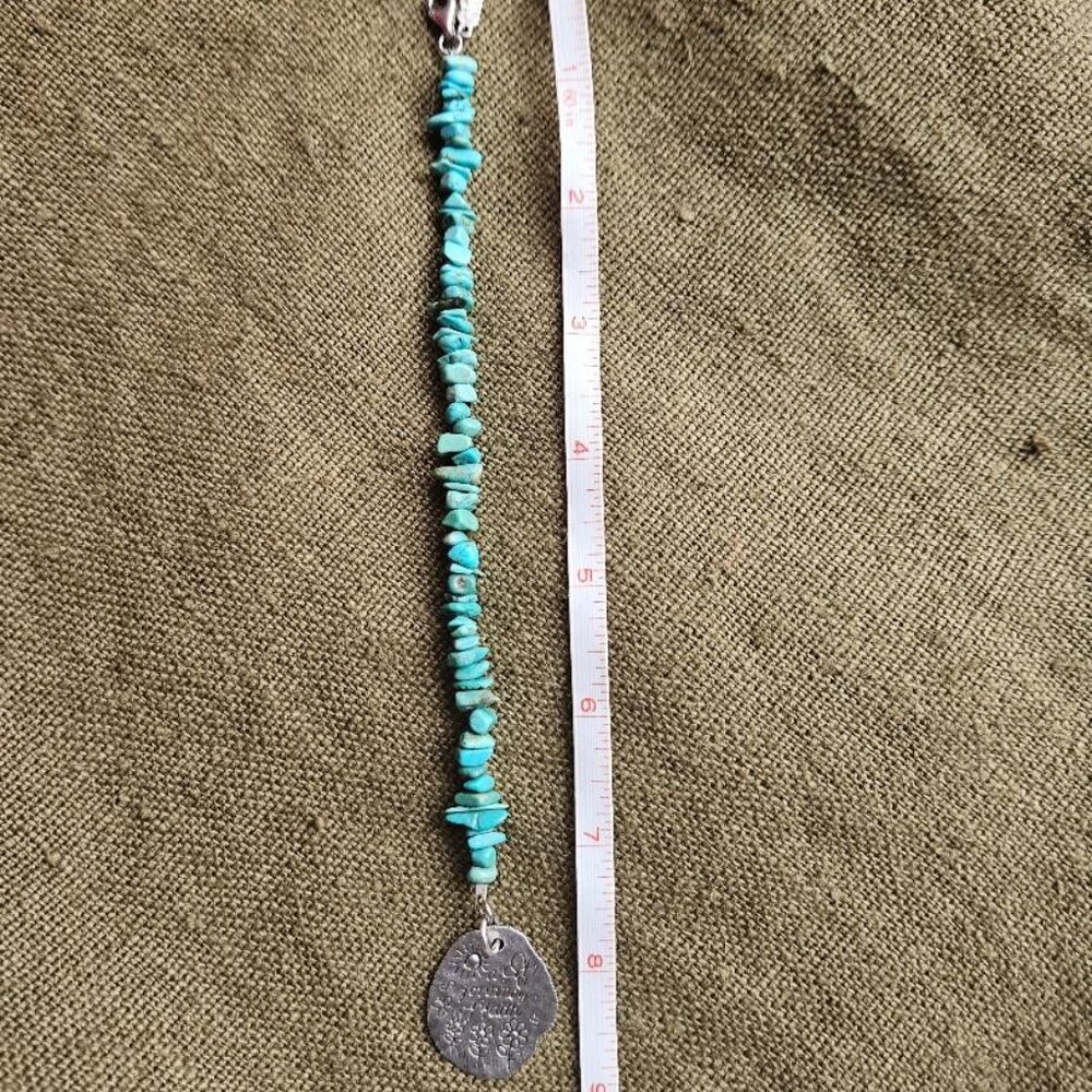 SS Turquoise Journey of Faith Bracelet by Peyote Bird - Picture 13 of 14